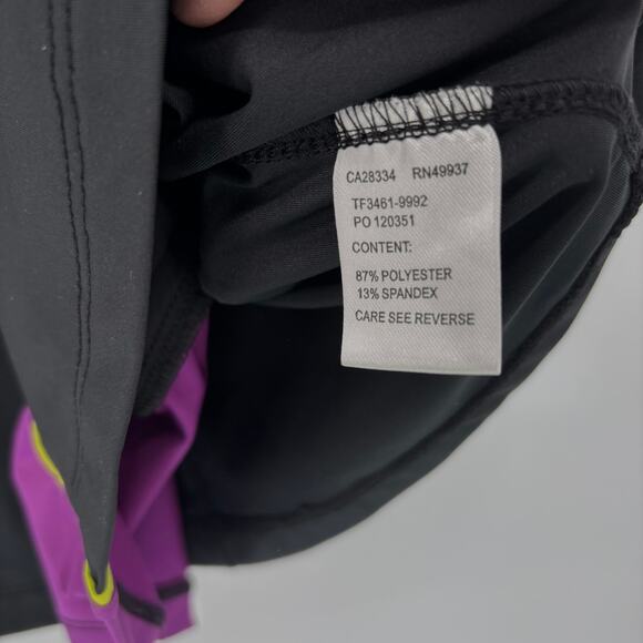 Tail Tank Top Medium Zip Mesh Activewear Tennis Pickleball Golf Purple Black - Picture 5 of 5